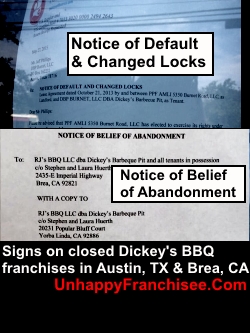 Dickey's Franchise Failures