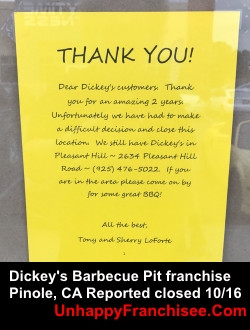 Dickey's Out of Business