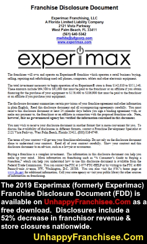 Experimax Franchise Disclosure Document